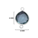 Boho Chic London Blue Topaz Bezel Pendant - Handcrafted Gemstone Necklace in 925 Sterling Silver with Stunning Finishes