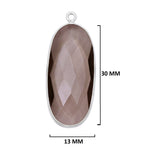 Smoky Quartz Sterling Silver Bezel Pendant - Boho Gemstone Necklace