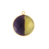 Boho Chic Ametrine Bezel Pendant - Handcrafted Gemstone Necklace with 24kt Gold Plating