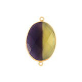 Boho Chic Ametrine Bezel Pendant - Handcrafted Gemstone Necklace with 24kt Gold Plating
