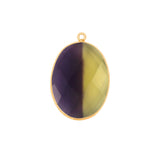 Boho Chic Ametrine Bezel Pendant - Handcrafted Gemstone Necklace with 24kt Gold Plating