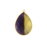 Boho Chic Ametrine Bezel Pendant - Handcrafted Gemstone Necklace with 24kt Gold Plating