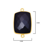 Boho Chic Black Onyx Bezel Pendant - Handcrafted Gemstone Necklace with 24kt Gold Plating