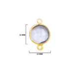 Boho Chic Clear Quartz Bezel Pendant - Handcrafted Gemstone Necklace with 24kt Gold Plating