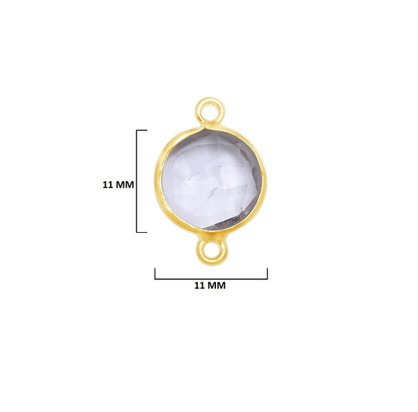 Boho Chic Clear Quartz Bezel Pendant - Handcrafted Gemstone Necklace with 24kt Gold Plating