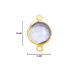 Boho Chic Clear Quartz Bezel Pendant - Handcrafted Gemstone Necklace with 24kt Gold Plating