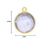 Boho Chic Clear Quartz Bezel Pendant - Handcrafted Gemstone Necklace with 24kt Gold Plating