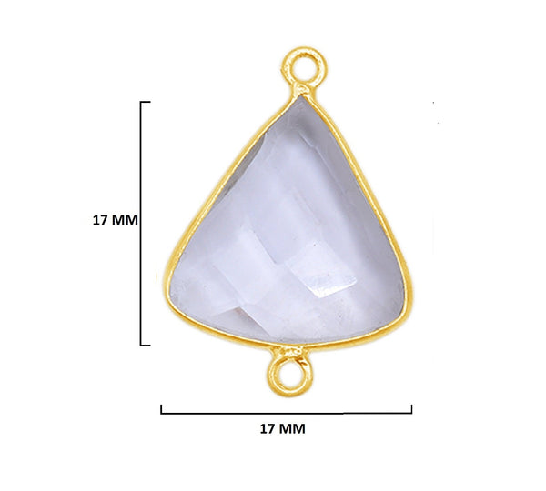 Boho Chic Clear Quartz Bezel Pendant - Handcrafted Gemstone Necklace with 24kt Gold Plating