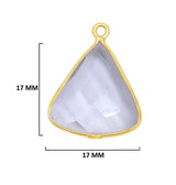 Boho Chic Clear Quartz Bezel Pendant - Handcrafted Gemstone Necklace with 24kt Gold Plating