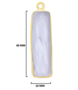 Boho Chic Clear Quartz Bezel Pendant - Handcrafted Gemstone Necklace with 24kt Gold Plating