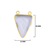 Boho Chic Clear Quartz Bezel Pendant - Handcrafted Gemstone Necklace with 24kt Gold Plating