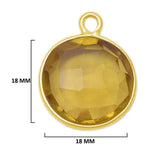 Boho Chic Lemon Quartz Bezel Pendant - Handcrafted Gemstone Necklace with 24kt Gold Plating