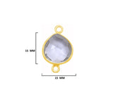 Boho Chic Clear Quartz Bezel Pendant - Handcrafted Gemstone Necklace with 24kt Gold Plating