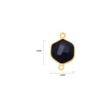 Boho Chic Black Onyx Bezel Pendant - Handcrafted Gemstone Necklace with 24kt Gold Plating