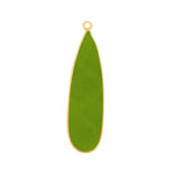 Boho Chic Peridot Bezel Pendant - Handcrafted Gemstone Necklace with 24kt Gold Plating