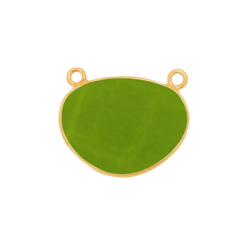 Boho Chic Peridot Bezel Pendant - Handcrafted Gemstone Necklace with 24kt Gold Plating