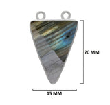 Labradorite Triangle Pendant - Boho Chic Gemstone Necklace with 925 Sterling Silver Elegance