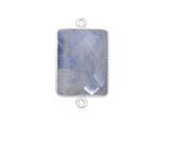 Rainbow Moonstone Rectangle/Bar Pendant - Boho Chic Gemstone Necklace with 925 Sterling Silver Elegance