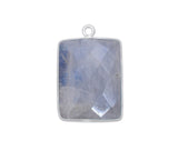 Rainbow Moonstone Rectangle/Bar Pendant - Boho Chic Gemstone Necklace with 925 Sterling Silver Elegance