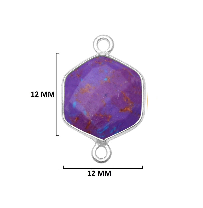 Purple Turquoise Gemstone Charms
