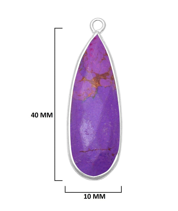 Purple Turquoise Gemstone Charms