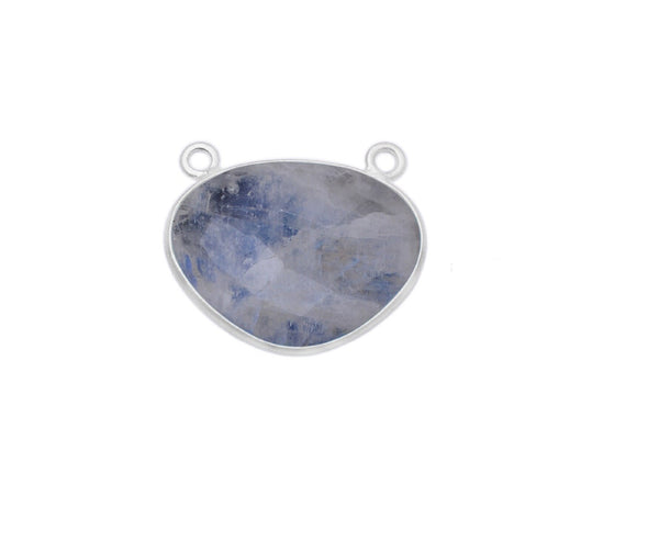 Rainbow Moonstone Oval Pendant - Boho Chic Gemstone Necklace with 925 Sterling Silver Elegance
