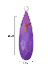 Purple Turquoise Gemstone Charms
