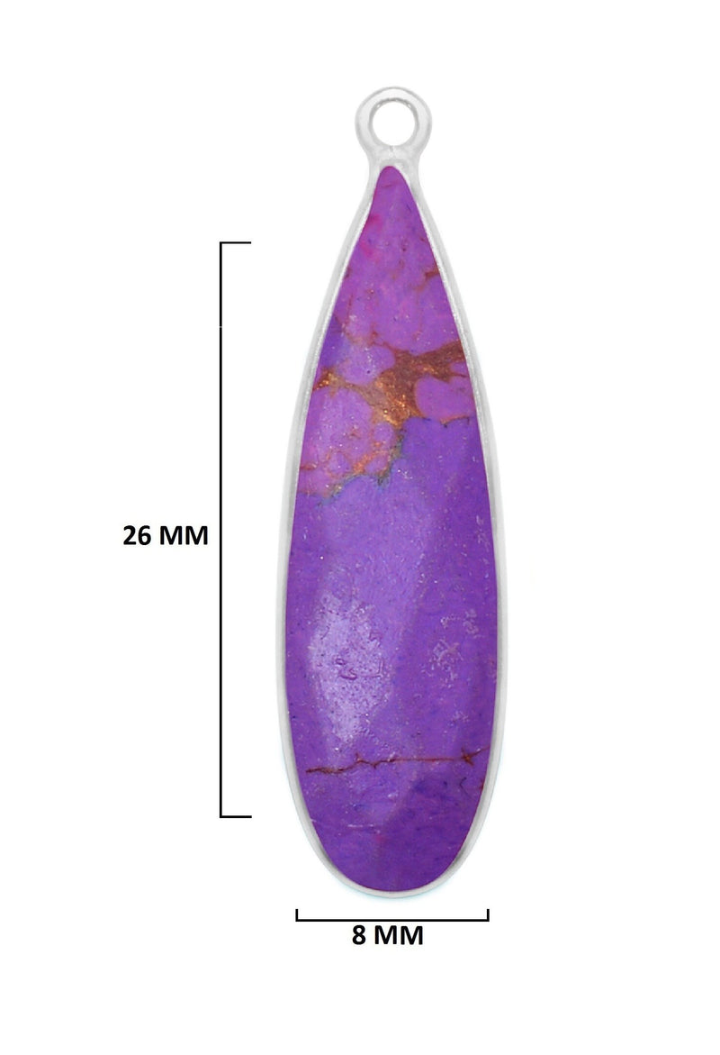 Purple Turquoise Gemstone Charms