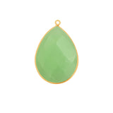 24K Gold Plated Over Sterling Silver-Plated Bezel Charms