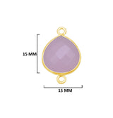 24K Gold Plated Over Sterling Silver-Plated Bezel Charms