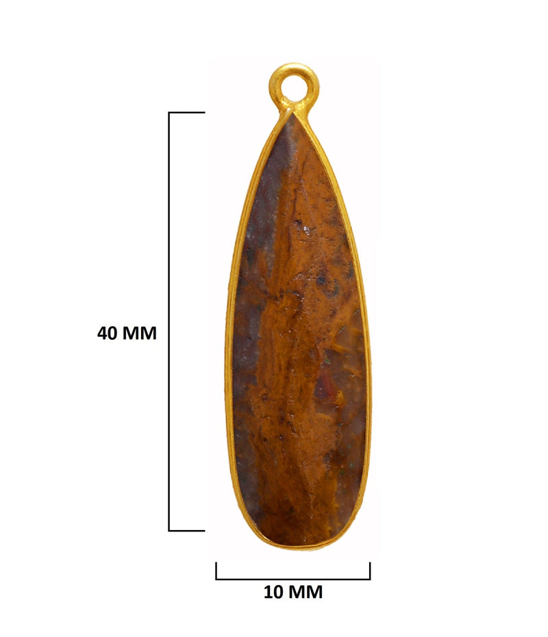 Mookaite Jasper Jewelry Making 10X40 12X15 15X18 18X25 22X30 25X35 8X26 Pear/Flat Teardrop Bezel 24K Gold Plated Over 925 Sterling Silver