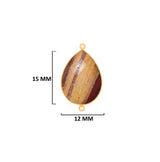 Mookaite Jasper Jewelry Making 10X40 12X15 15X18 18X25 22X30 25X35 8X26 Pear/Flat Teardrop Bezel 24K Gold Plated Over 925 Sterling Silver
