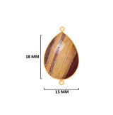 Mookaite Jasper Jewelry Making 10X40 12X15 15X18 18X25 22X30 25X35 8X26 Pear/Flat Teardrop Bezel 24K Gold Plated Over 925 Sterling Silver