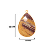 Mookaite Jasper Jewelry Making 10X40 12X15 15X18 18X25 22X30 25X35 8X26 Pear/Flat Teardrop Bezel 24K Gold Plated Over 925 Sterling Silver
