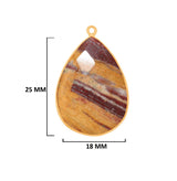 Mookaite Jasper Jewelry Making 10X40 12X15 15X18 18X25 22X30 25X35 8X26 Pear/Flat Teardrop Bezel 24K Gold Plated Over 925 Sterling Silver