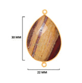 Mookaite Jasper Jewelry Making 10X40 12X15 15X18 18X25 22X30 25X35 8X26 Pear/Flat Teardrop Bezel 24K Gold Plated Over 925 Sterling Silver