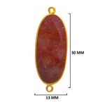 Mookaite Jasper Stone Jewelry Making 10X15 12X15 13X30 15X18 15X20 18X25 8X10 Oval Bezel Charms 24K Gold Plated Over 925 Sterling Silver