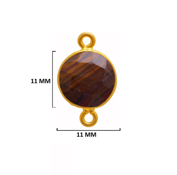 Mookaite Jasper Stone Necklace for Jewelry Making 11mm 15mm 18mm Coin/Round Bezel Charms Pendants 24K Gold Plated Over 925 Sterling Silver