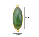 Serpentine Stone Necklace Jewelry Making 10X15 12X15 13X30 15X18 15X20 18X25 8X10 Oval Bezel Charms 24K Gold Plated Over 925 Sterling Silver