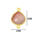 Picture Jasper Stone Necklace for Jewelry Making 12mm 15mm 18mm 25mm 30mm Heart Bezel Charm Pendant 24K Gold Plated Over 925 Sterling Silver