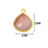 Picture Jasper Stone Necklace for Jewelry Making 12mm 15mm 18mm 25mm 30mm Heart Bezel Charm Pendant 24K Gold Plated Over 925 Sterling Silver