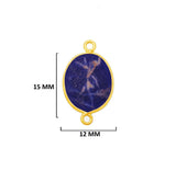 Sodalite Stone Necklace Jewelry Making 10X15 12X15 13X30 15X18 15X20 18X25 8X10 Oval Bezel Charms 24K Gold Plated Over 925 Sterling Silver