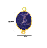 Sodalite Stone Necklace Jewelry Making 10X15 12X15 13X30 15X18 15X20 18X25 8X10 Oval Bezel Charms 24K Gold Plated Over 925 Sterling Silver