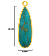 Blue Turquoise Gemstone Charms