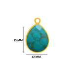 24K Gold Plated Over Sterling Silver-Plated Bezel Charms
