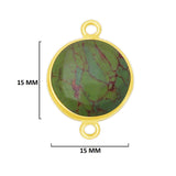 24K Gold Plated Over Sterling Silver-Plated Bezel Charms