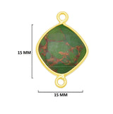 24K Gold Plated Over Sterling Silver-Plated Bezel Charms