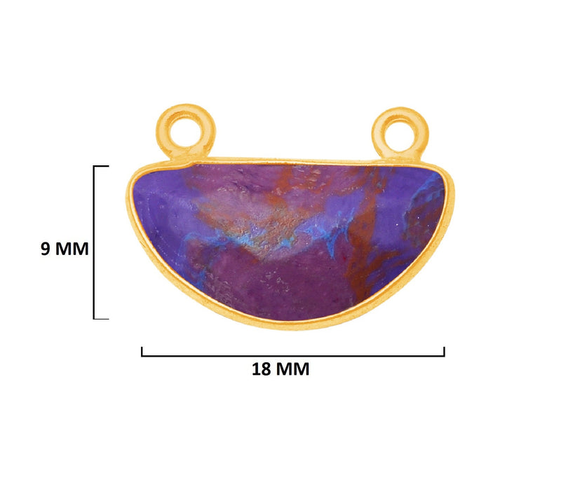 Purple Turquoise Gemstone Charms