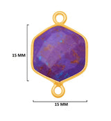 24K Gold Plated Over Sterling Silver-Plated Bezel Charms