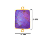 24K Gold Plated Over Sterling Silver-Plated Bezel Charms